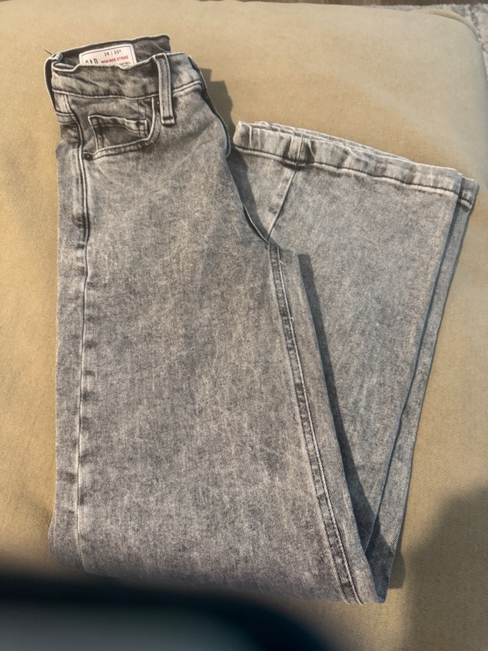 Gap Mid-Rise Stride Wide-Leg Women's Jeans Washed Black Size 24/00R